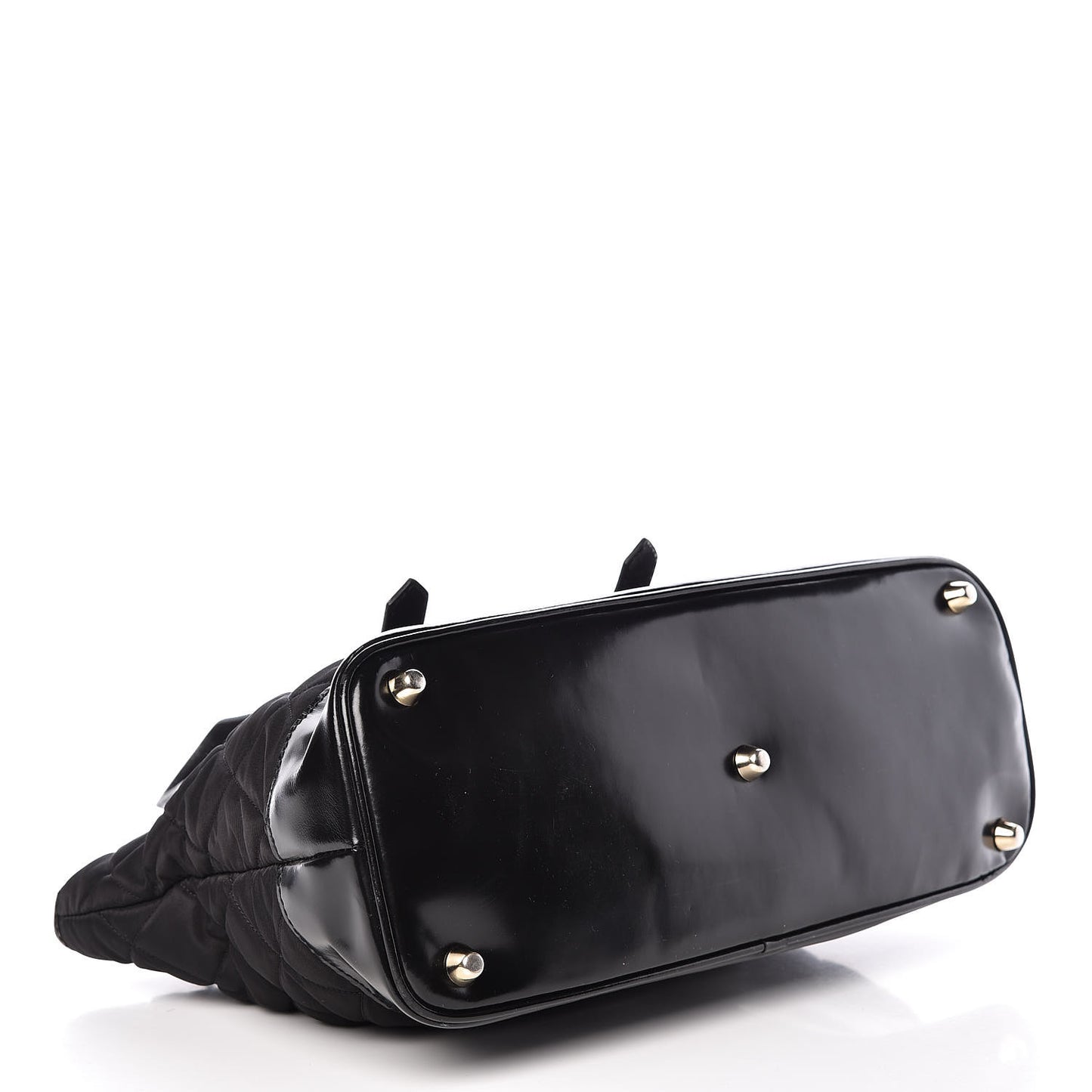 Nylon Quilted Tote Black