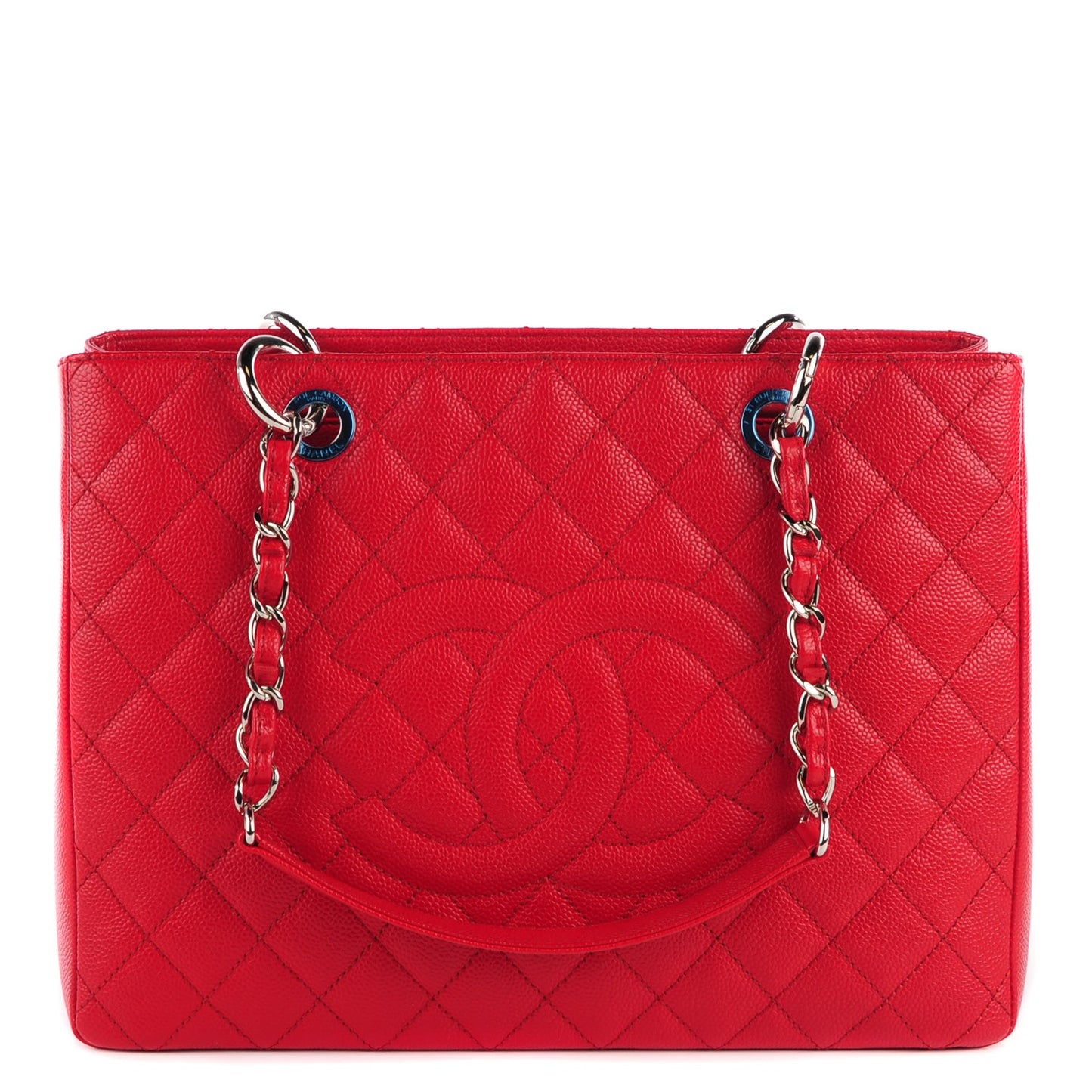 Caviar Quilted Grand Shopping Tote GST Red