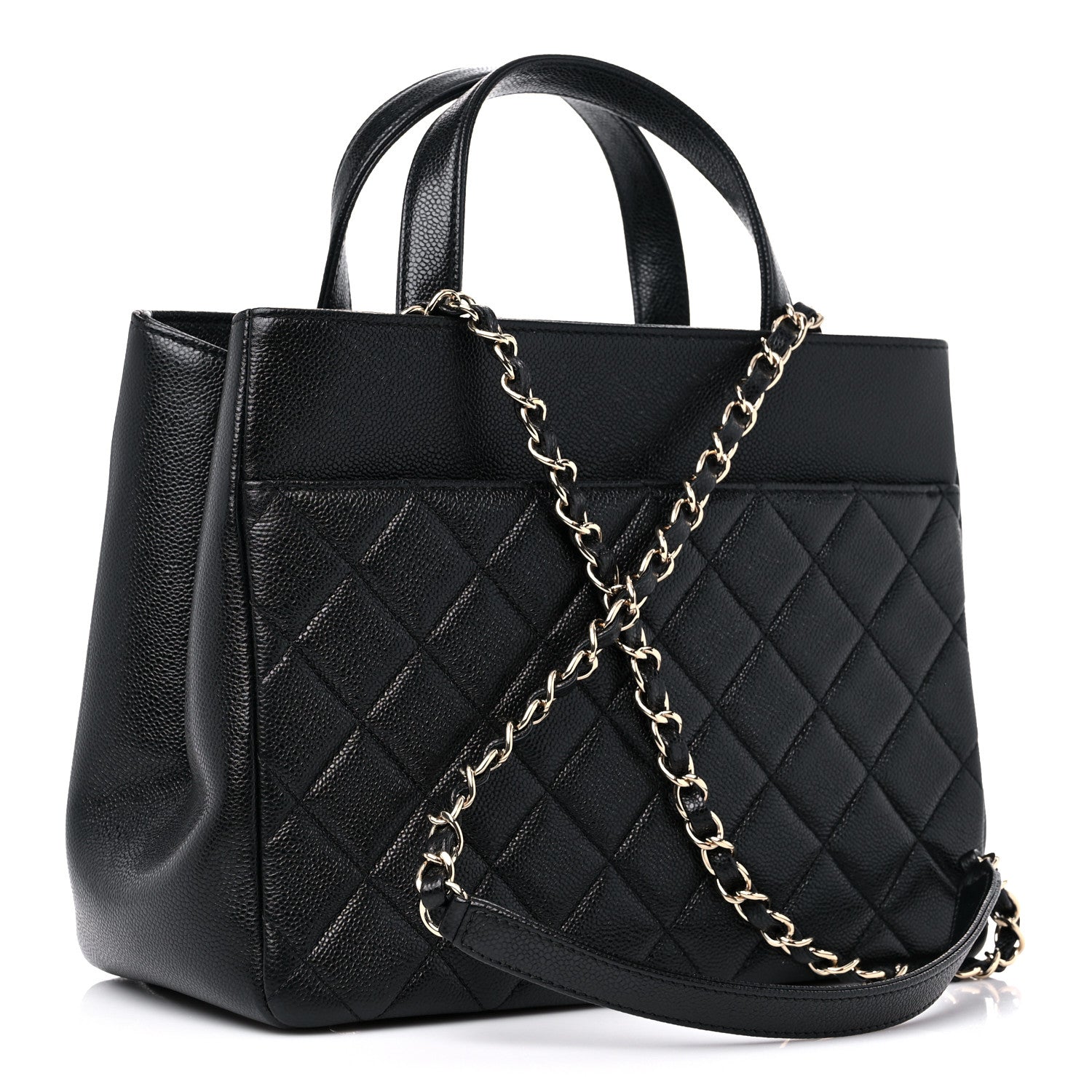 Chanel Caviar Quilted Small Business Affinity Shopping Bag Black 3 of 10