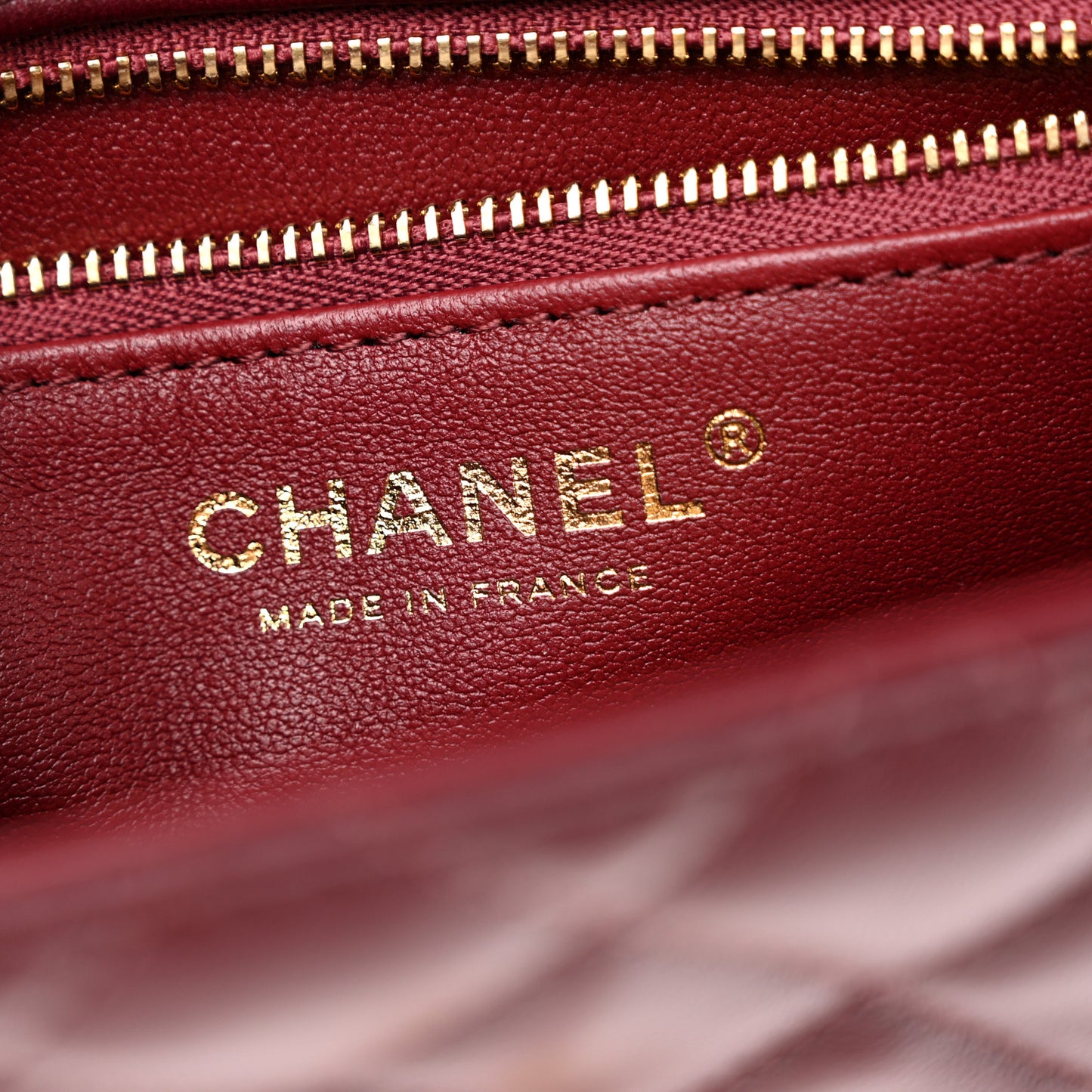 Lambskin Quilted Mini Giraffe Flap Dark Burgundy