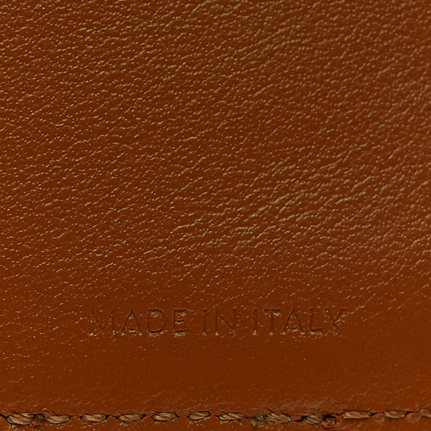 Canvas Triomphe Lambskin Folded Compact Wallet Tan