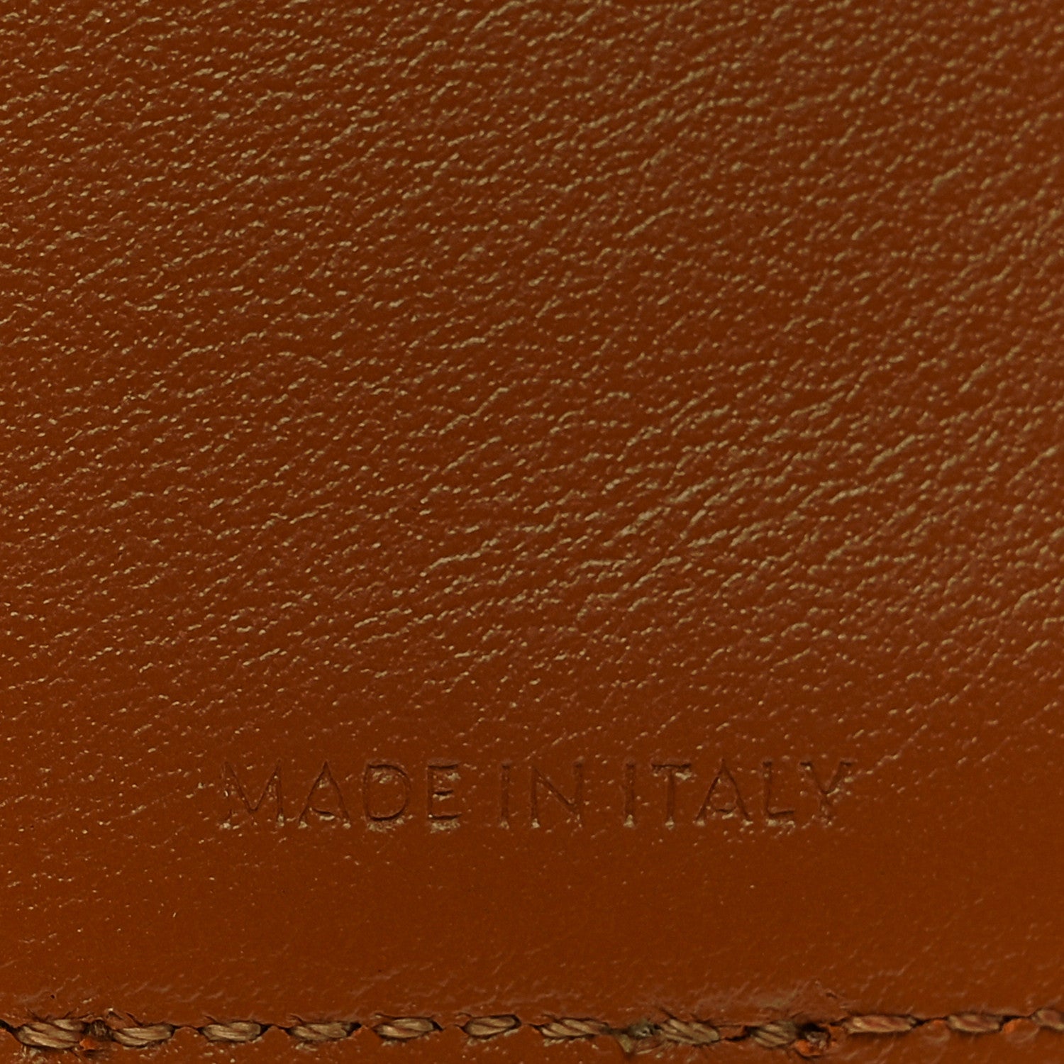 Celine Canvas Triomphe Lambskin Folded Compact Wallet Tan 7 of 8