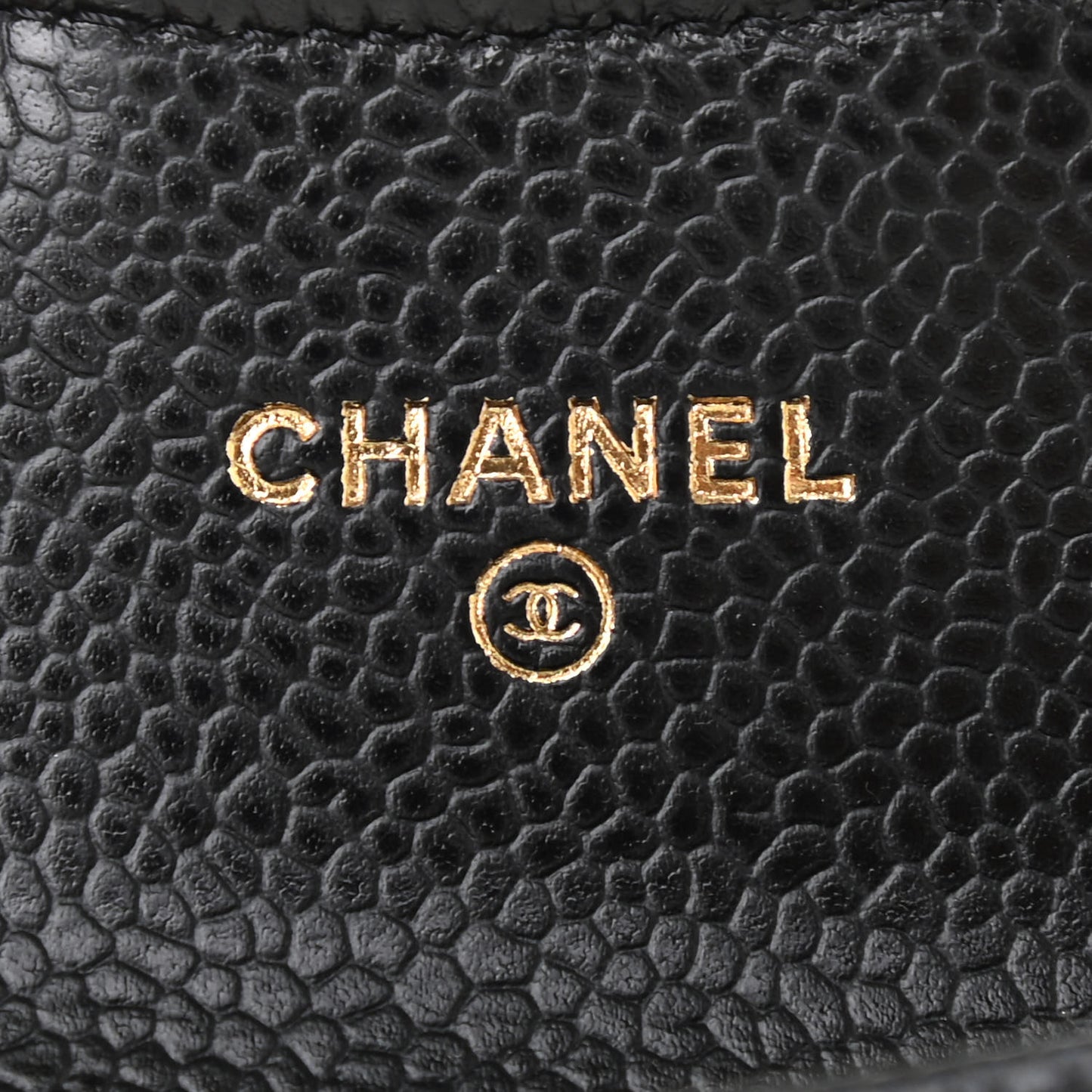 Caviar Quilted Flap Card Holder Black