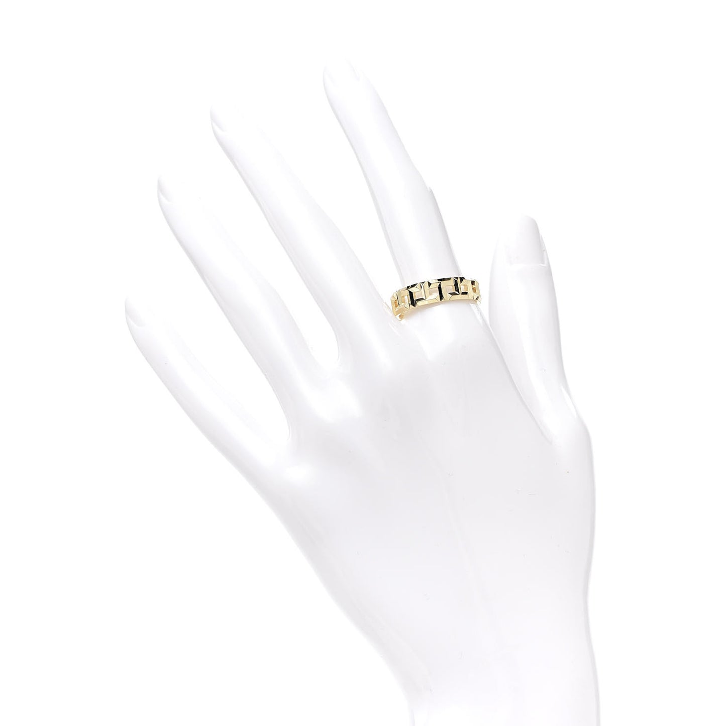 18K Yellow Gold T True Wide Ring 57 8