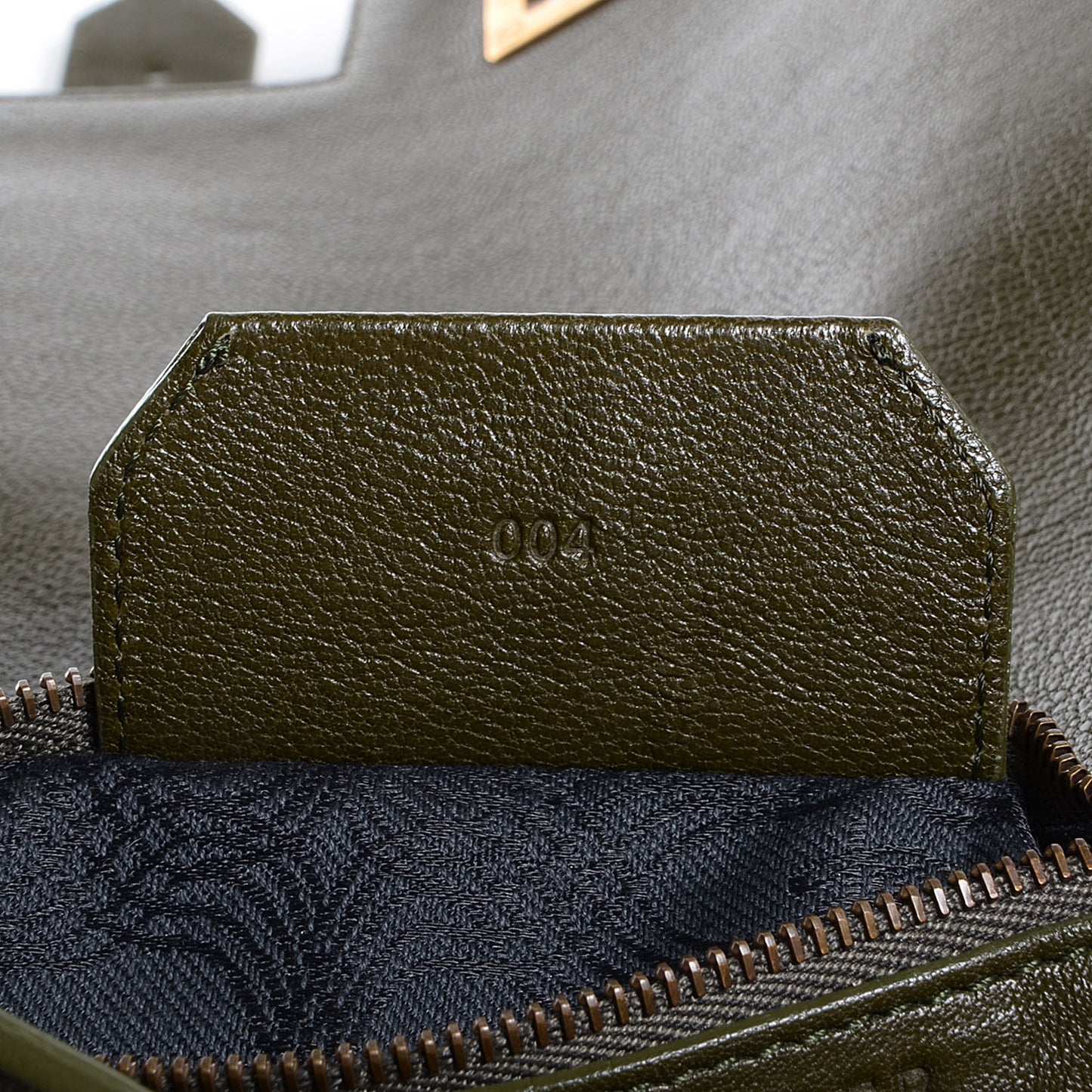 Leather PS1 Mini Messenger Bag Military