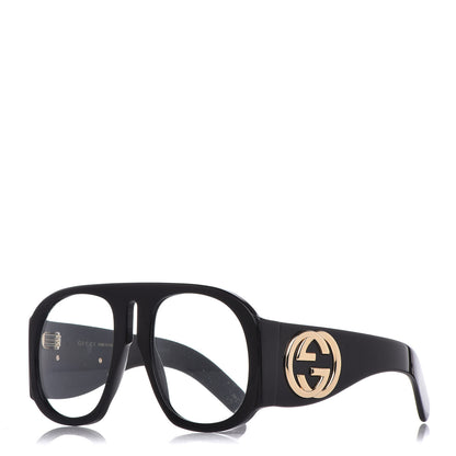 Gucci Oversized Aviator Sunglasses GG0152S Black 1 of 7