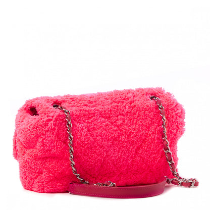 Chanel Mixed Fibers Quilted Jumbo Flap Pink 3 of 9