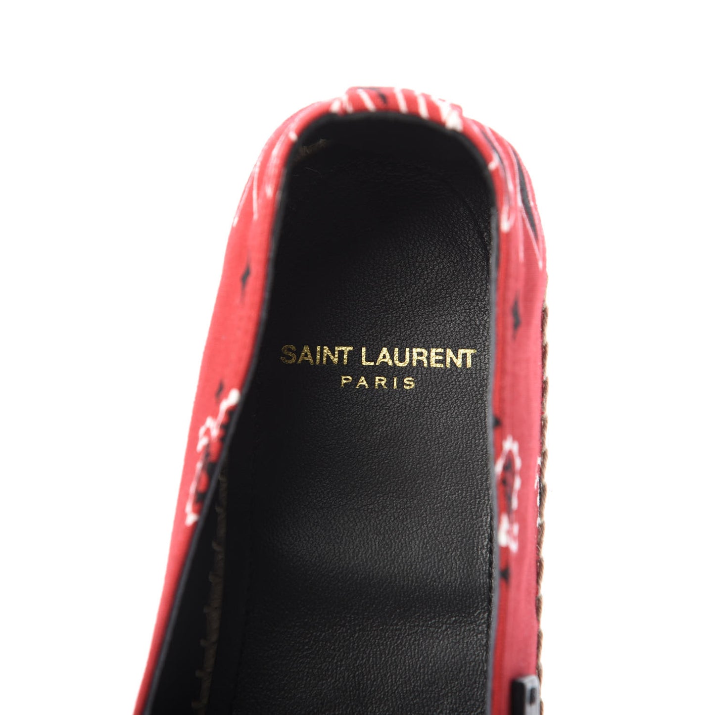 Bandana Print Canvas Espadrilles 38.5 Red