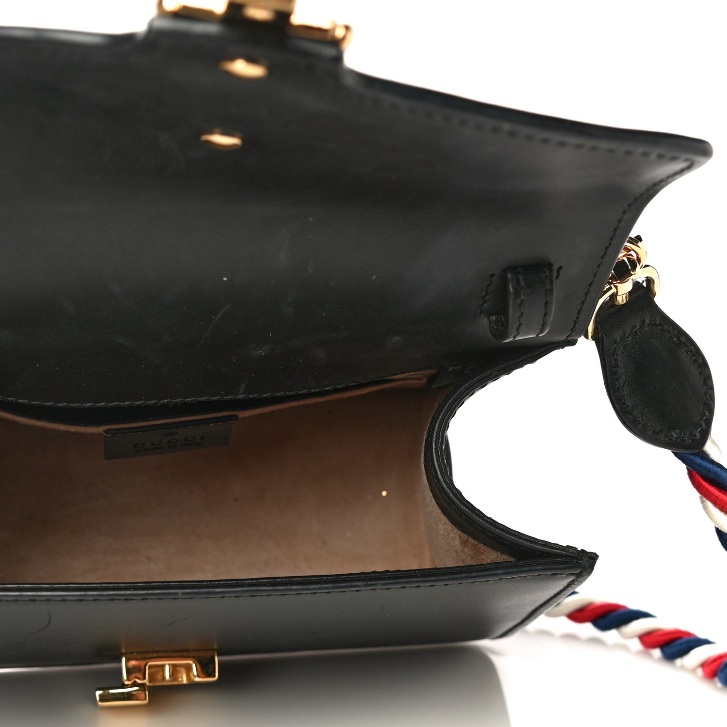 Gucci Calfskin Mini Sylvie Top Handle Bag Black 5 of 21