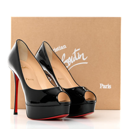 Christian Louboutin Patent New Very Prive 120 Pumps 37 Black 8 of 8