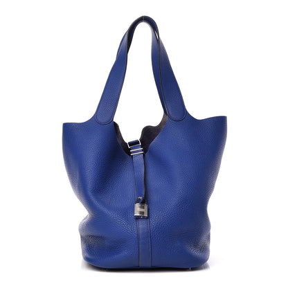 Hermes Taurillon Clemence Picotin Lock TGM Bleu Electrique 1 of 12