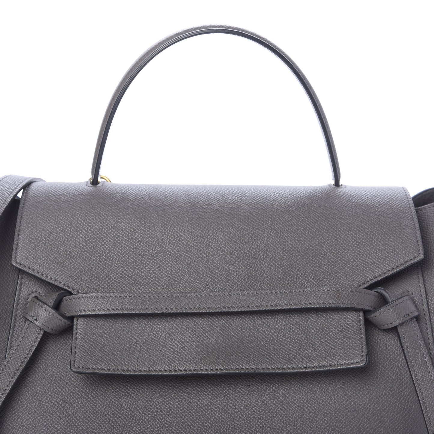 Grained Calfskin Mini Belt Bag Grey