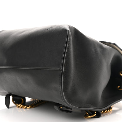 Gucci Calfskin Medium Malin Chain Backpack White Black Gold 10 of 10