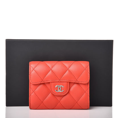Chanel Lambskin Quilted Card Holder Red 17 of 17