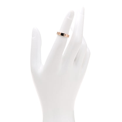 Cartier 18K Pink Gold Diamond 4mm LOVE Wedding Band Ring 48 4.5 2 of 5