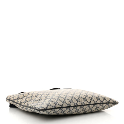 Gucci GG Plus Monogram Large Flat Messenger Bag Beige Blue 4 of 10