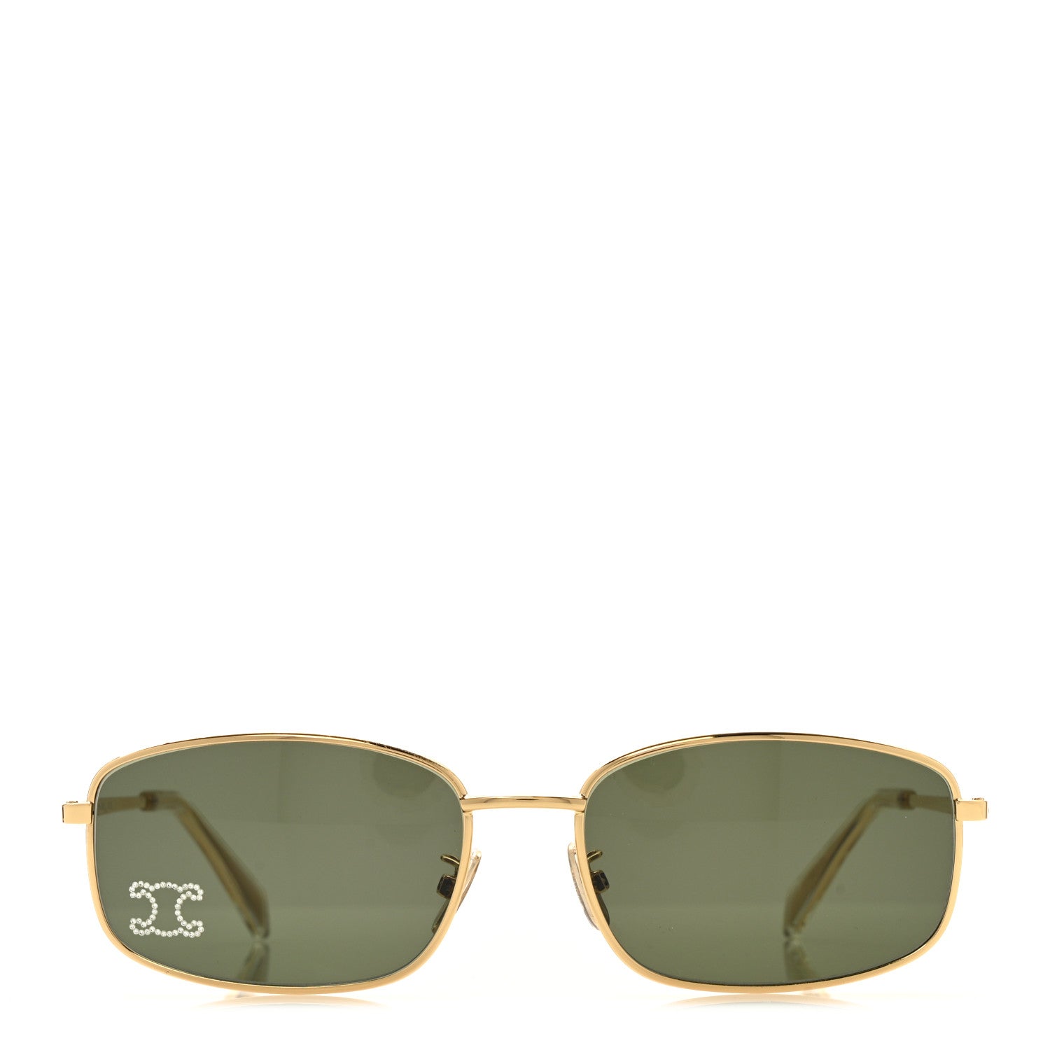 Celine Metal Rhinestone Sunglasses CL40285U Gold 2 of 7