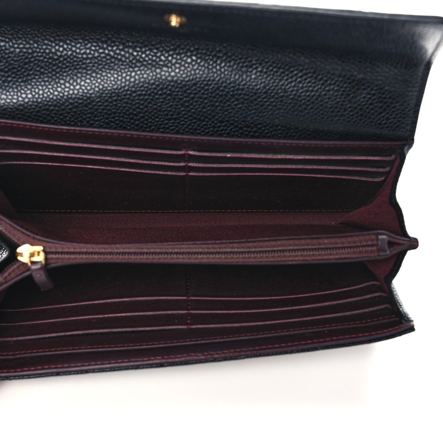 Chanel Caviar Quilted Large Gusset Flap Wallet Black 5 of 8