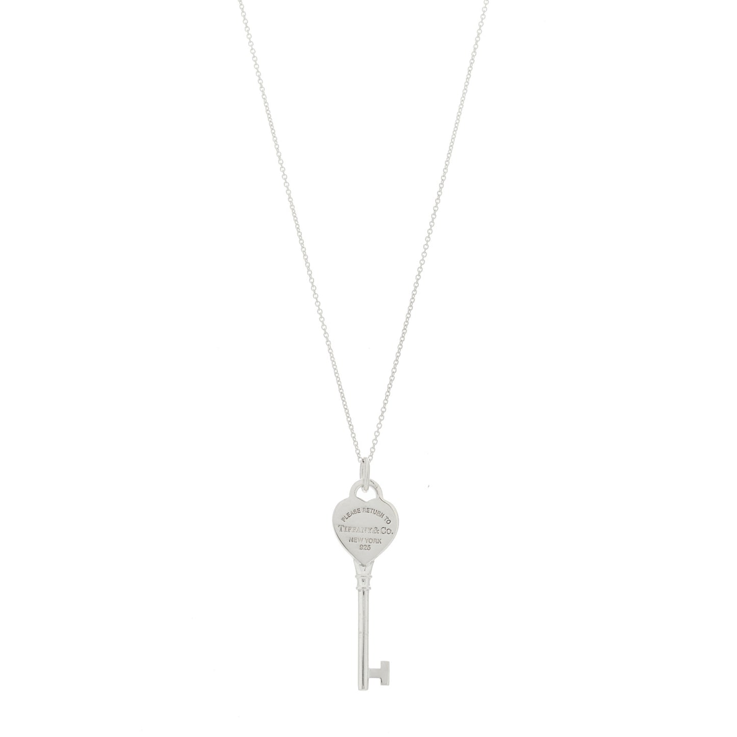 Sterling Silver Return to Tiffany Heart Key Pendant Necklace