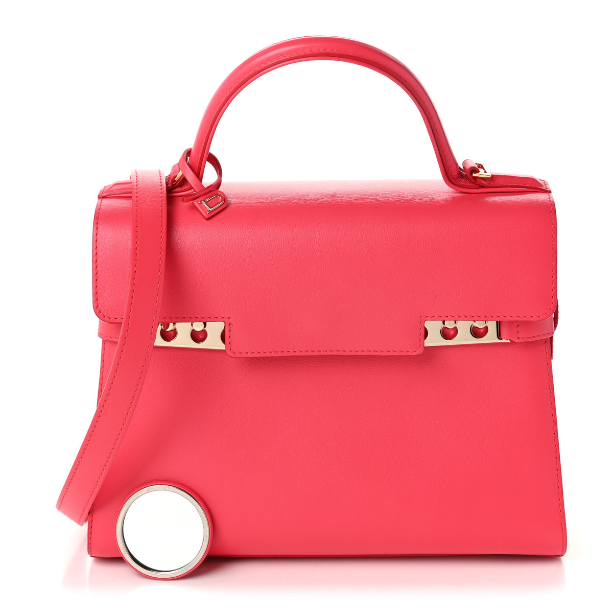 Calfskin MM Tempete Satchel Rose Candy