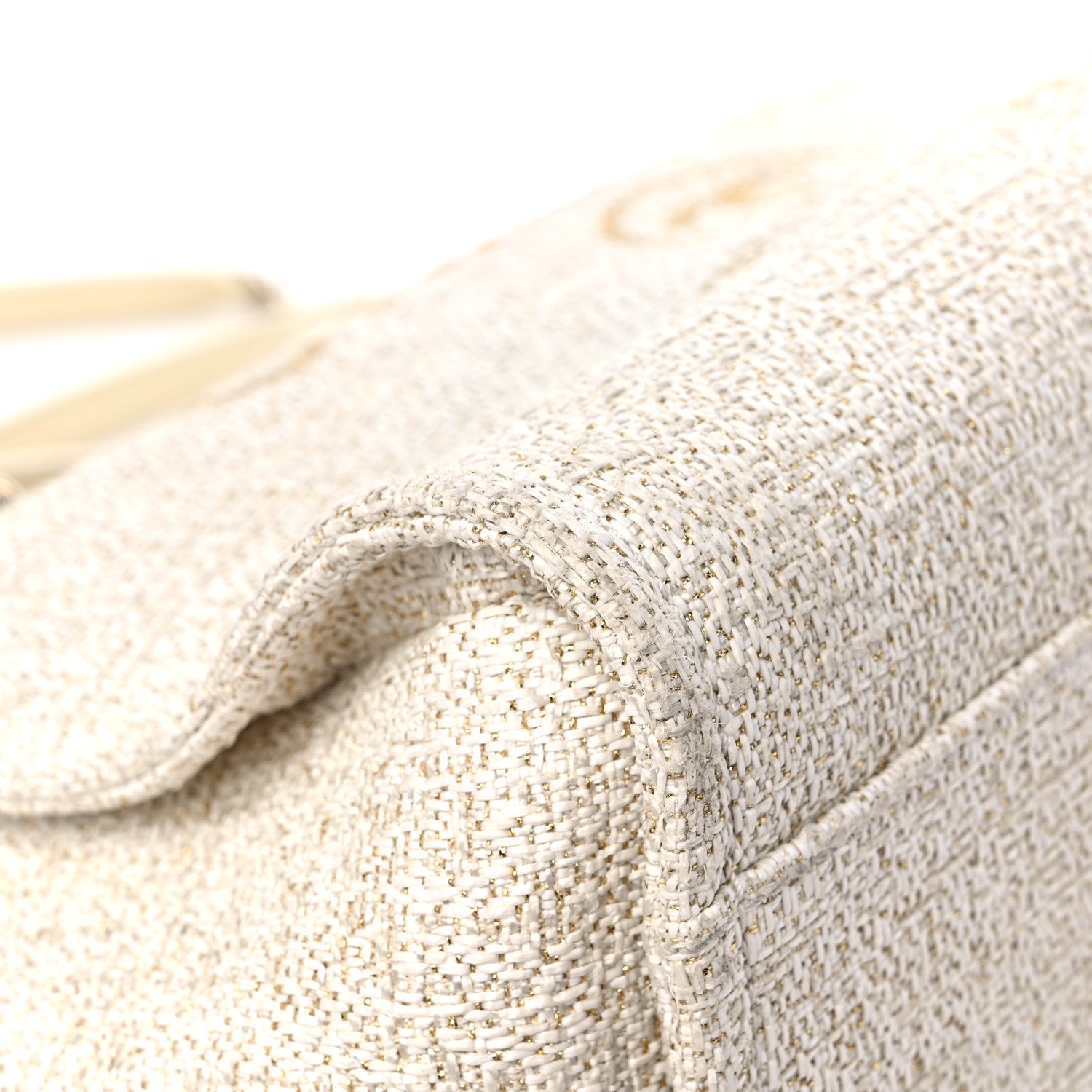 Chanel Lurex Boucle Medium Deauville Tote White 11 of 14