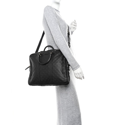 Gucci Guccissima Signature Eden Briefcase Black 2 of 13