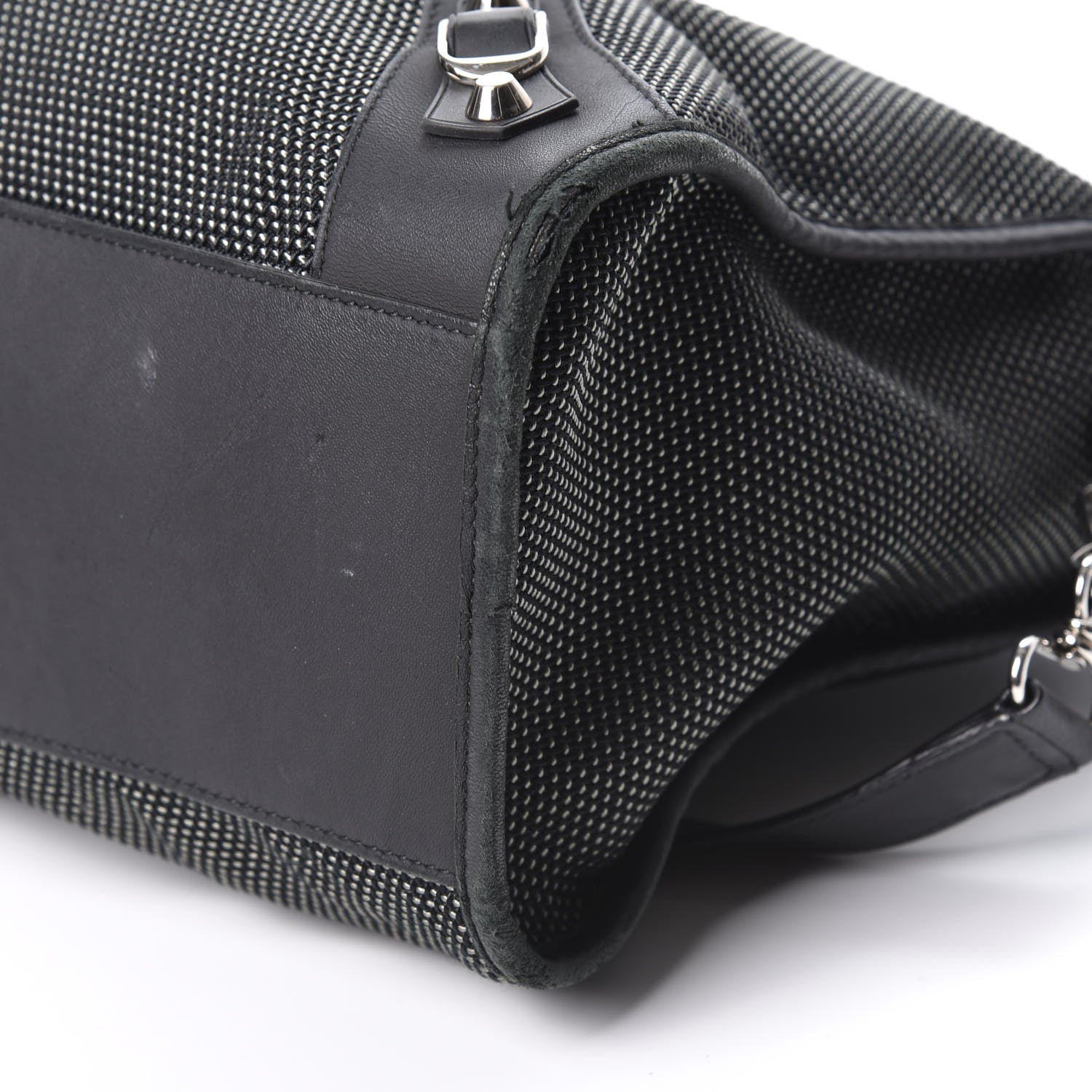 Balenciaga Calfskin Twill Perforated Classic Silver Hardware City Black 6 of 11