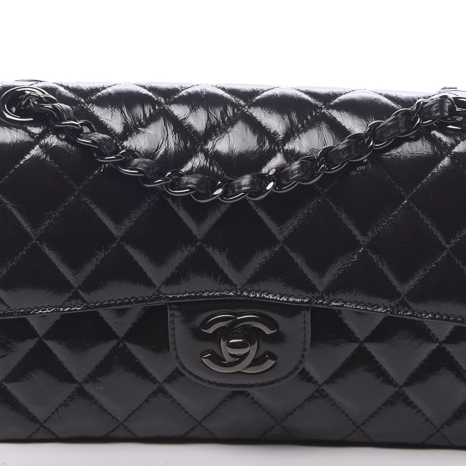 Chanel Shiny Crumpled Calfskin Quilted Small Incognito Double Flap 10 of 11