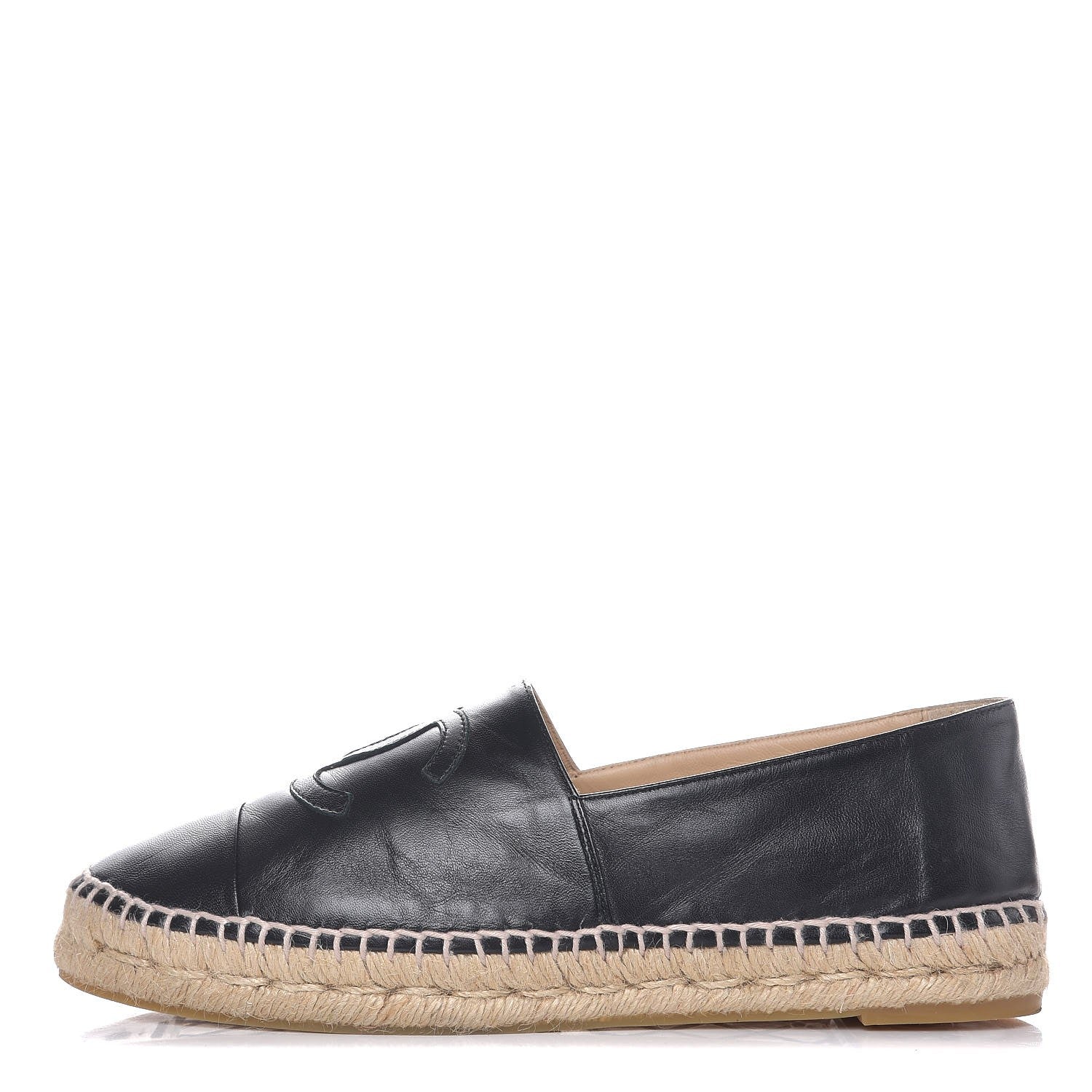 Chanel Lambskin CC Espadrilles 40 Black 1 of 10