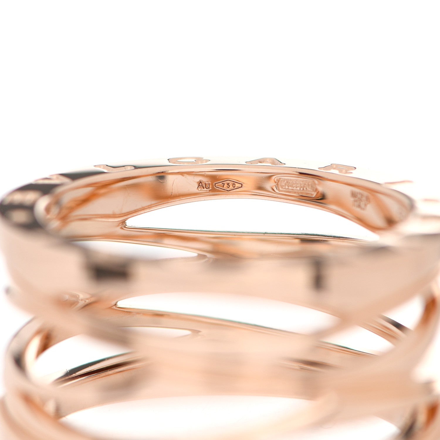Bulgari 18K Rose Gold B.Zero1 Legend Four-Band Ring 58 8.25 5 of 7