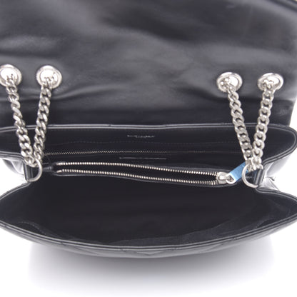 Saint Laurent Calfskin Y Quilted Monogram Medium Loulou Chain Satchel Black 6 of 11