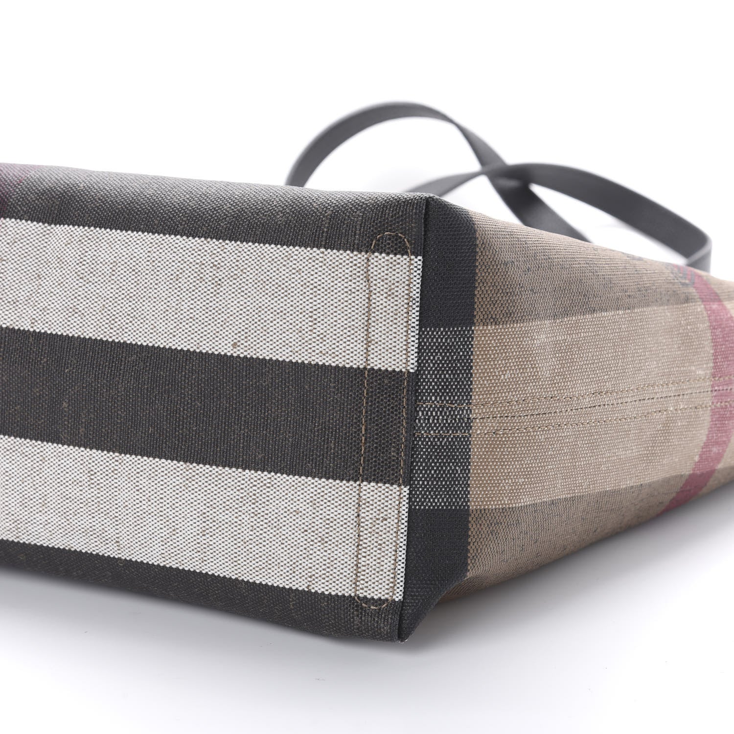 Burberry Coated Canvas Mega Check Medium Doodle Tote Black 7 of 9