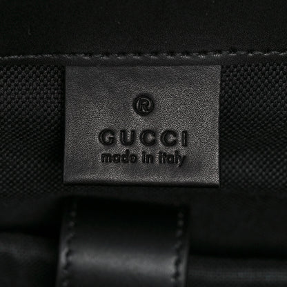 Gucci Soft GG Supreme Monogram Appia Calfskin Web Double Buckle Backpack Black 6 of 9