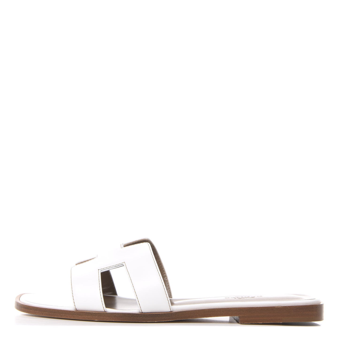 Box Calfskin Oran Sandals 37 White