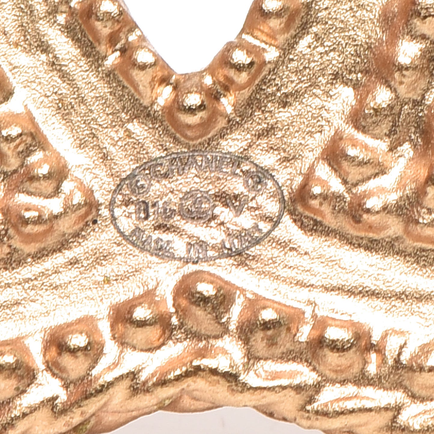 CC Drop Earrings Matte Gold