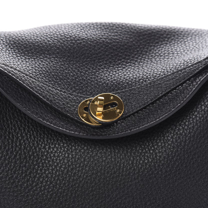 Hermes Taurillon Clemence Lindy 26 Black 10 of 11