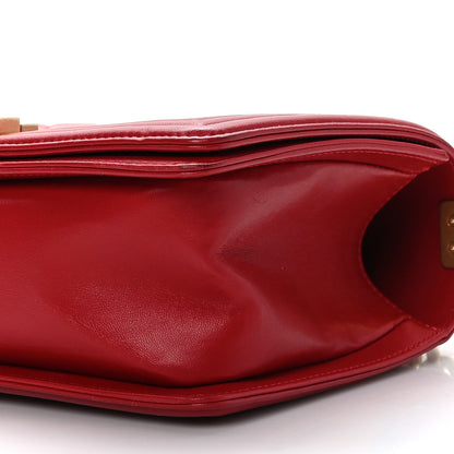 Chanel Lambskin Quilted Medium Boy Flap Red 9 of 9