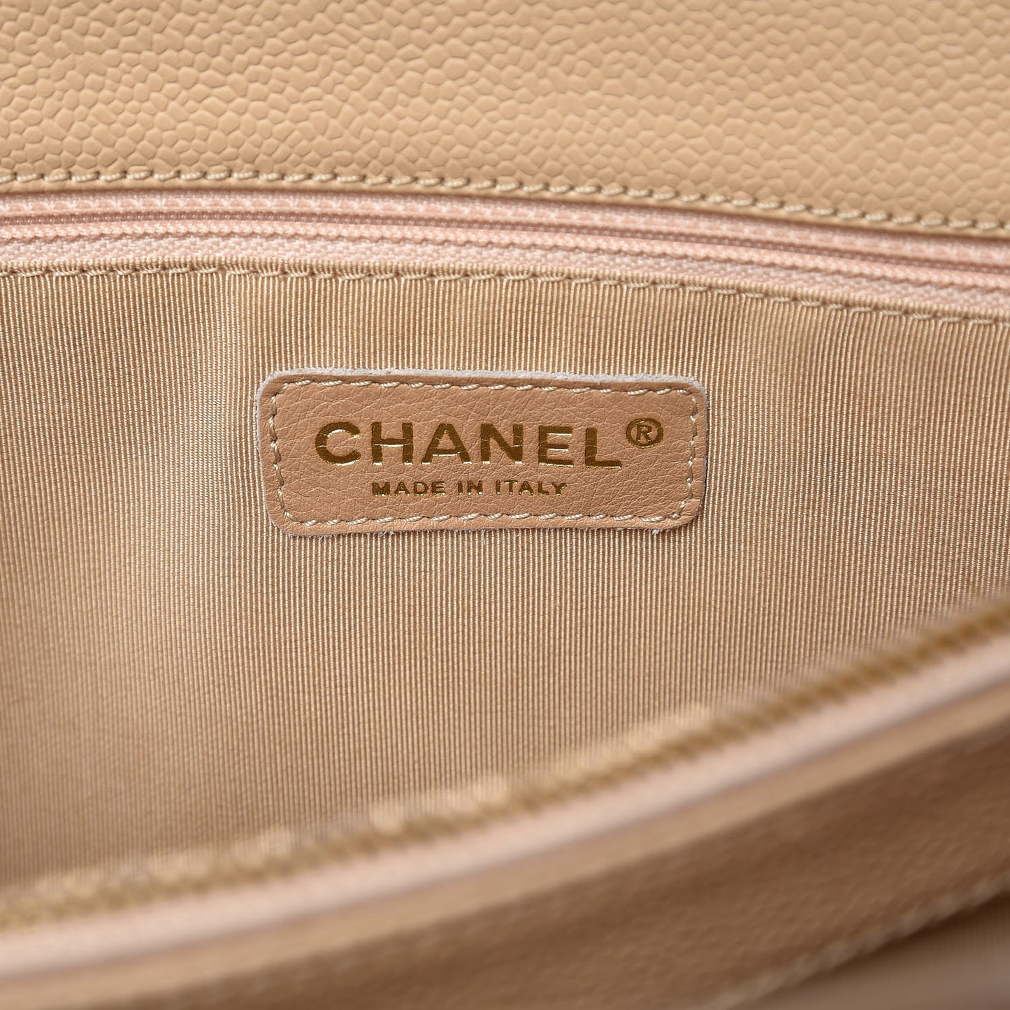 Caviar Quilted Grand Shopping Tote GST Beige Clair