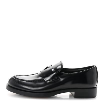 Prada Spazzolato Loafers 37 Black 1 of 10
