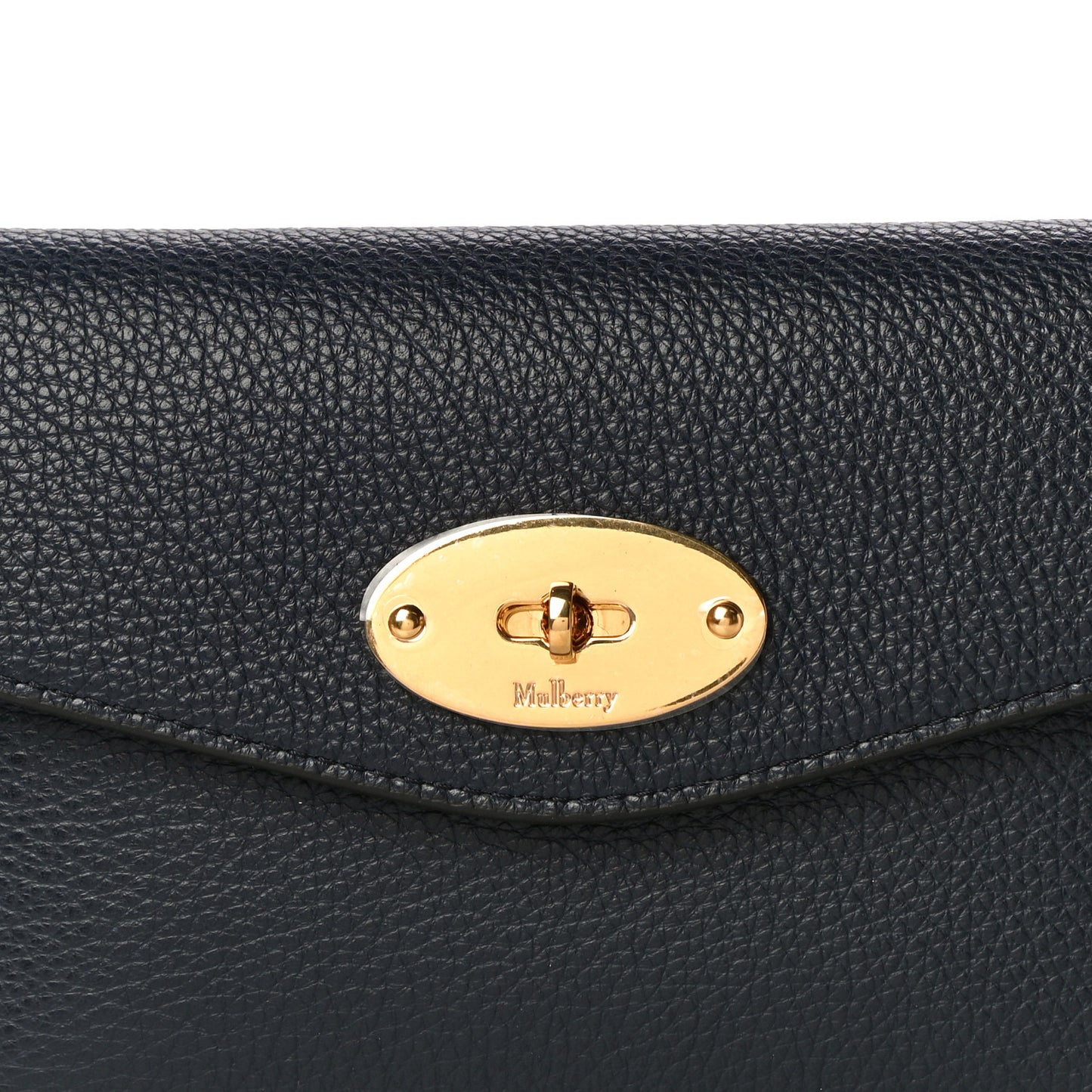 Classic Grain Calfskin Darley Cosmetic Pouch Bright Navy