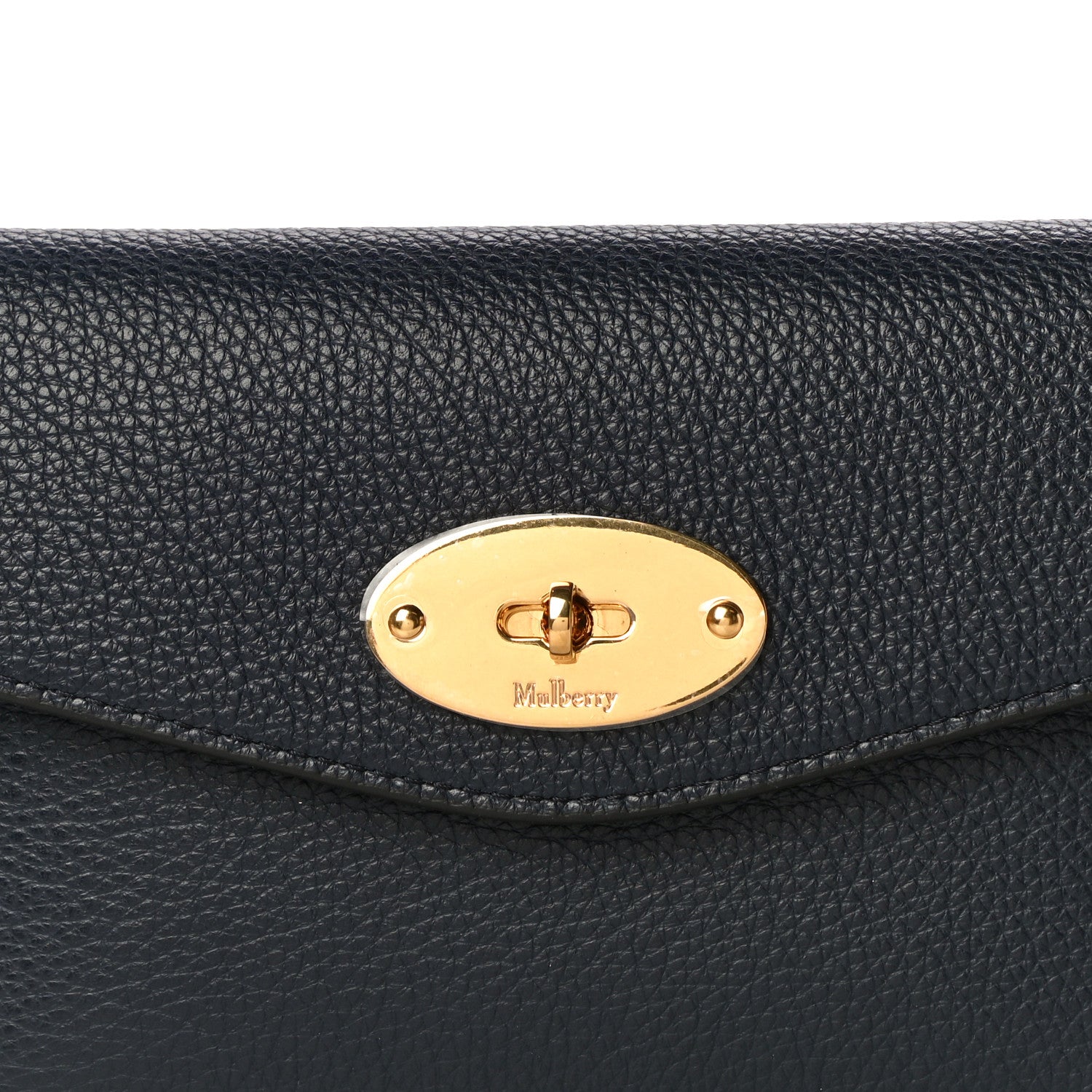 Mulberry Classic Grain Calfskin Darley Cosmetic Pouch Bright Navy 7 of 9