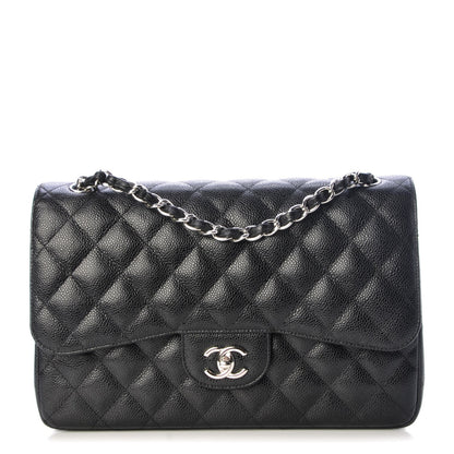 Chanel Caviar Quilted Jumbo Double Flap Black 1 of 9