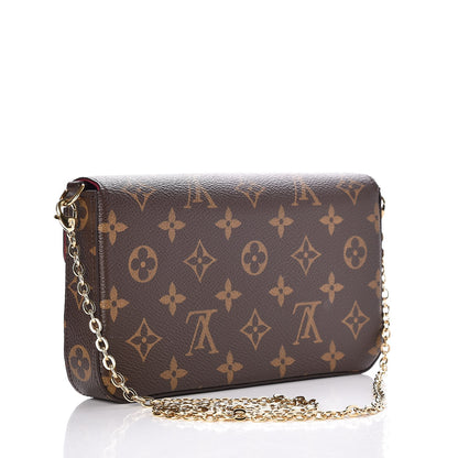 Louis Vuitton Monogram Pochette Felicie Chain Wallet Fuchsia 4 of 10