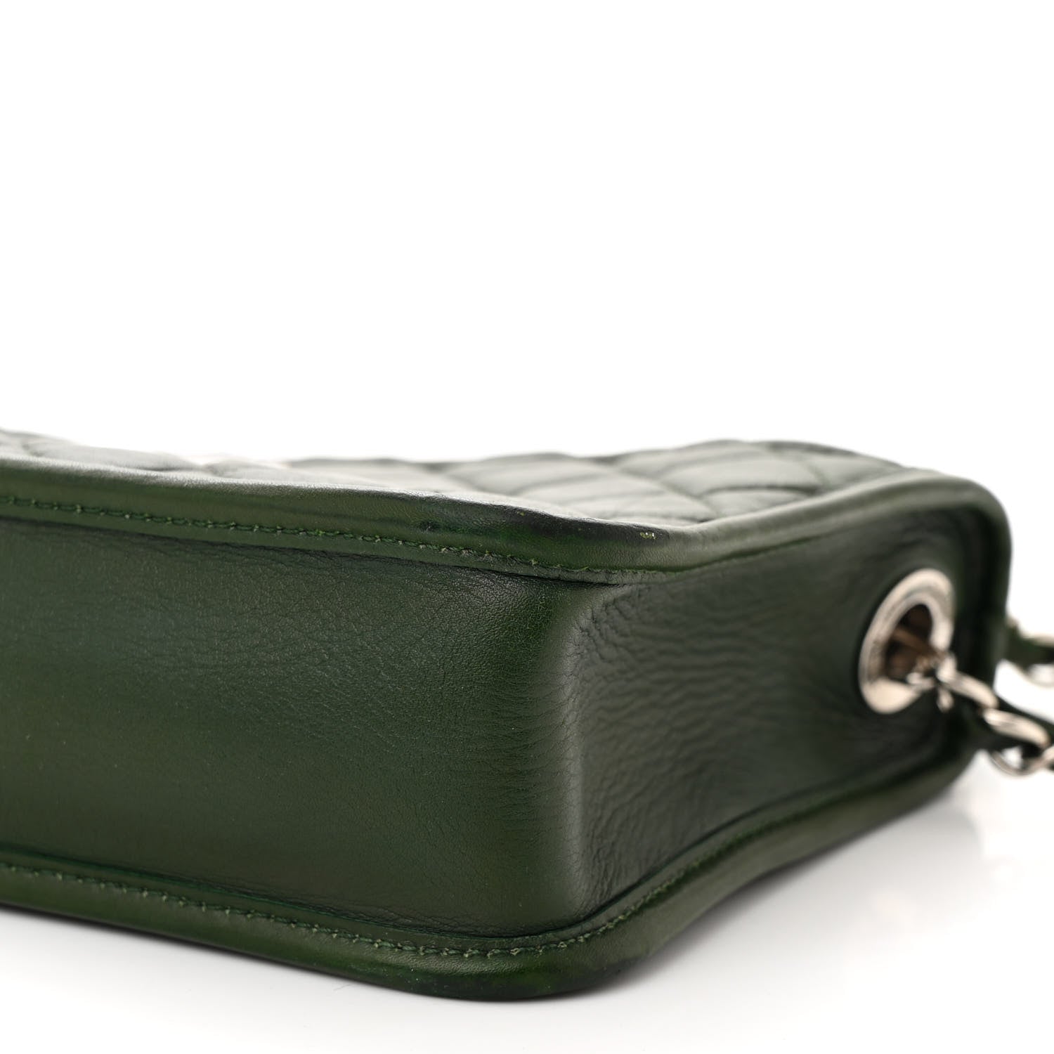 Chanel Aged Calfskin Quilted Working Vibe Camera Case Khaki 10 of 11
