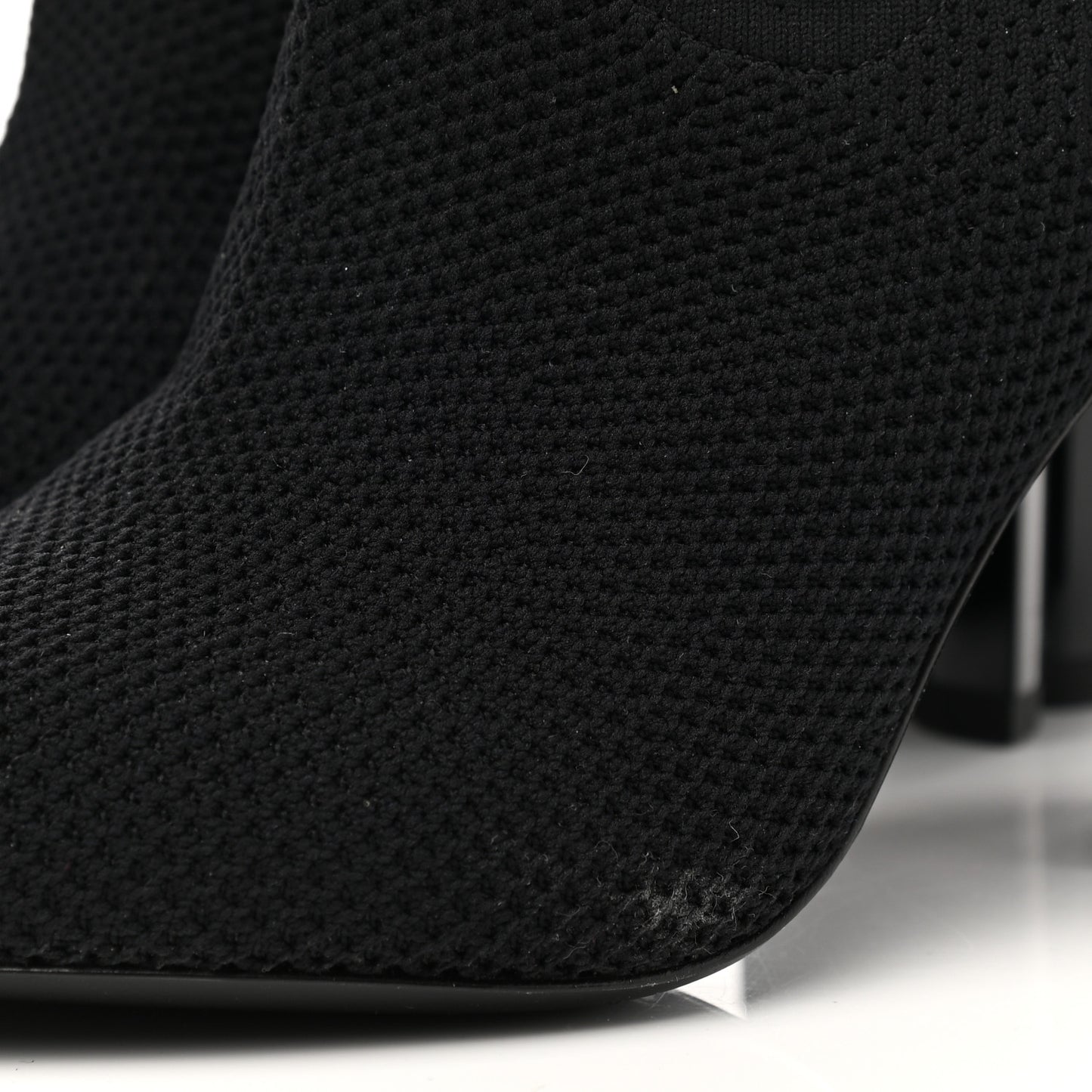 Monogram Stretch Fabric Silhouette Ankle Boots 36 Black