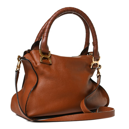 Chloe Calfskin Medium Marcie Satchel Tan 3 of 15