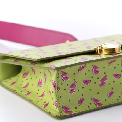 Prada Saffiano Watermelon Print Shoulder Bag Erba 6 of 9