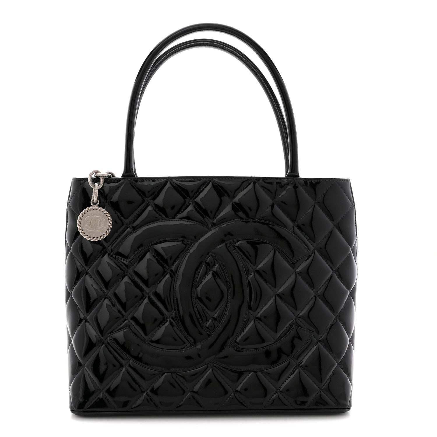 Chanel Patent Medallion Tote Black 1 of 13
