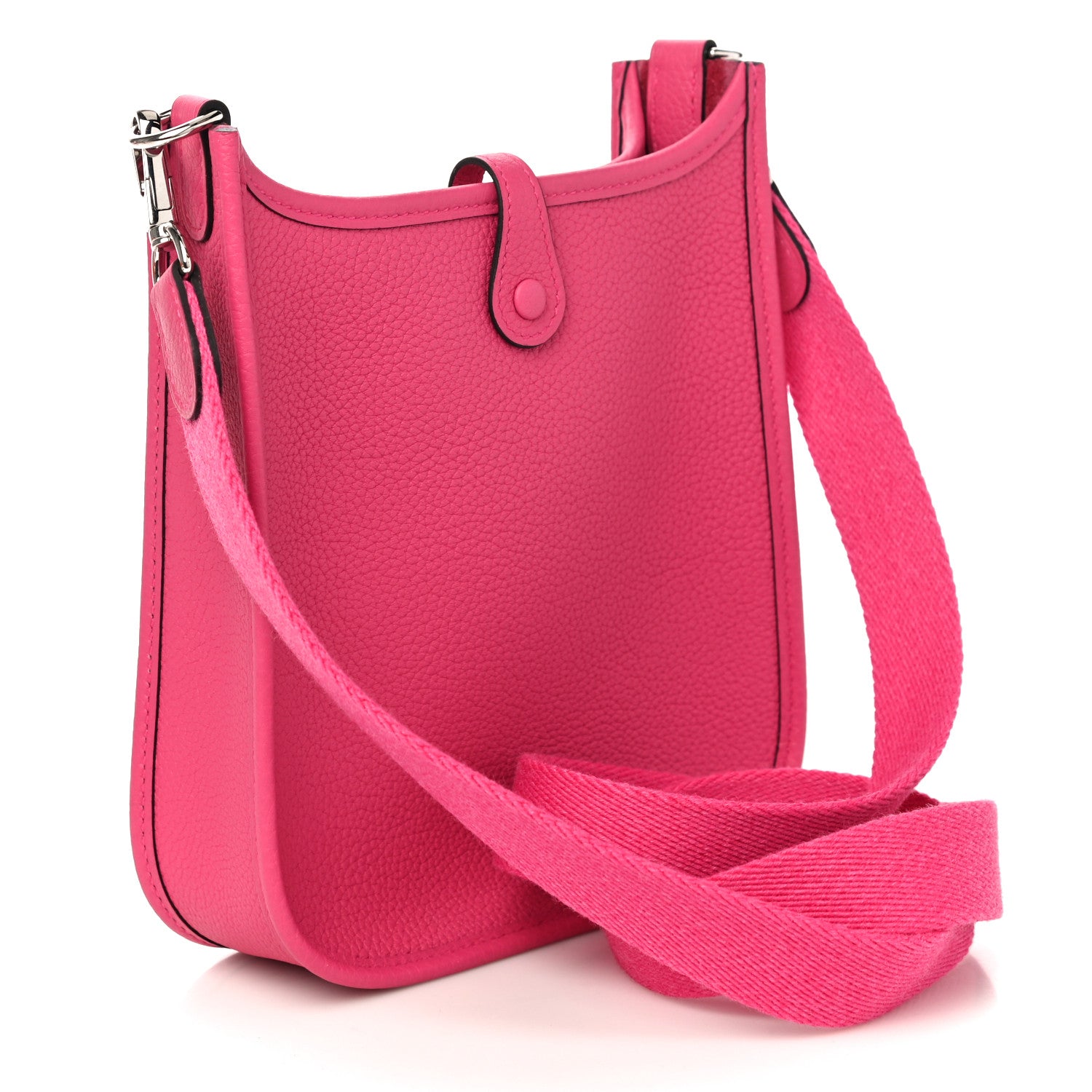 Hermes Taurillon Clemence Evelyne TPM Rose Shocking 3 of 10