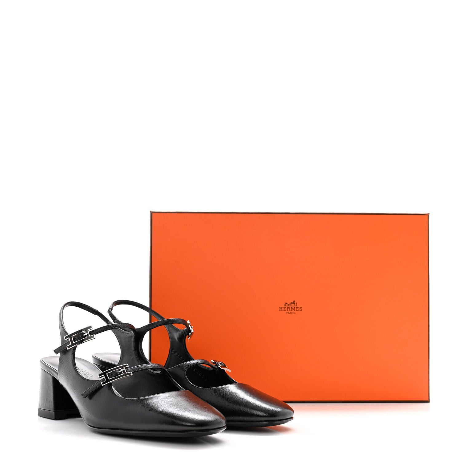 Hermes Goatskin Jackie 50 Pumps 36 Black 9 of 9